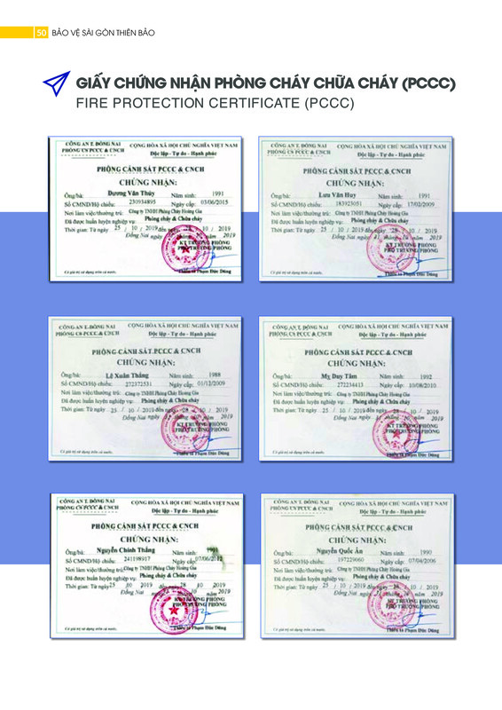Chứng nhận phòng cháy chữa cháy - Dịch Vụ Bảo Vệ Sài Gòn Thiên Bảo - Công Ty Cổ Phần Dịch Vụ Bảo Vệ Sài Gòn Thiên Bảo